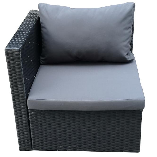 Garten ecksofa 6 teile Sofia schwarz