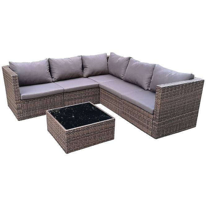 Garten ecksofa 6 teile Sofia karamell