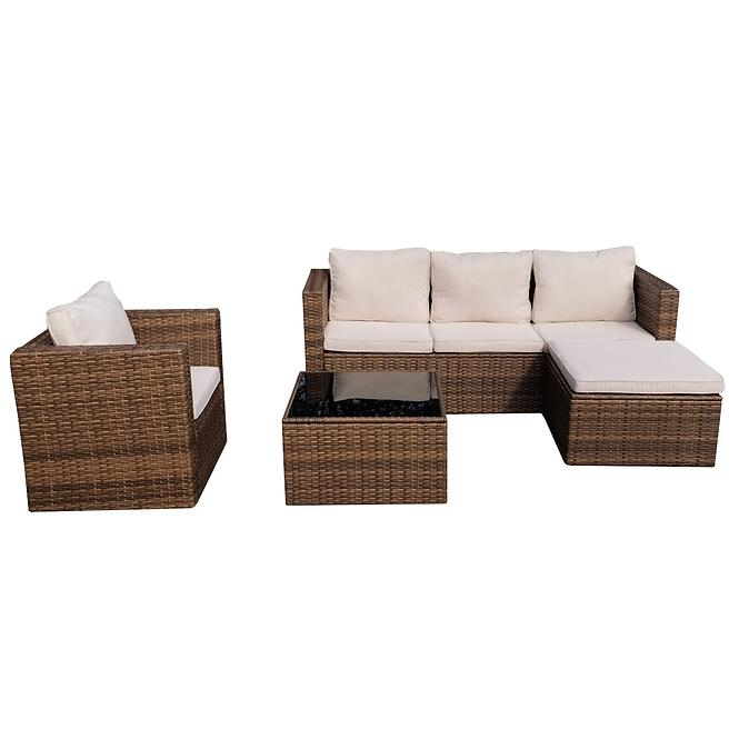 Garten ecksofa 4 teile Cezar beige