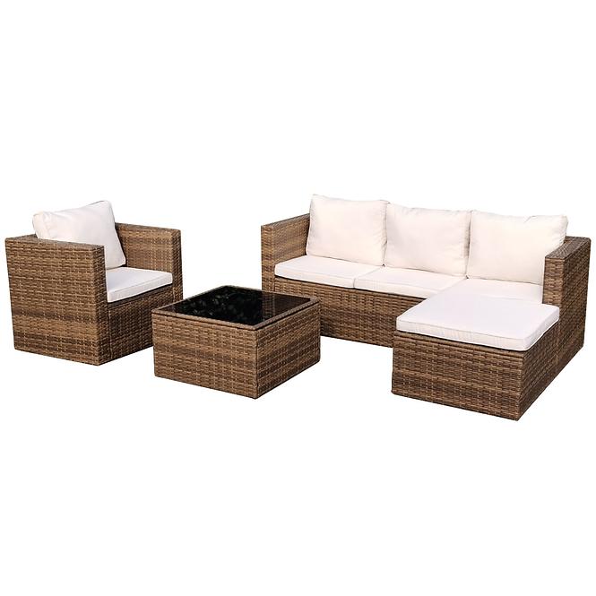 Garten ecksofa 4 teile Cezar beige