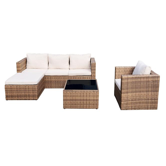 Garten ecksofa 4 teile Cezar beige