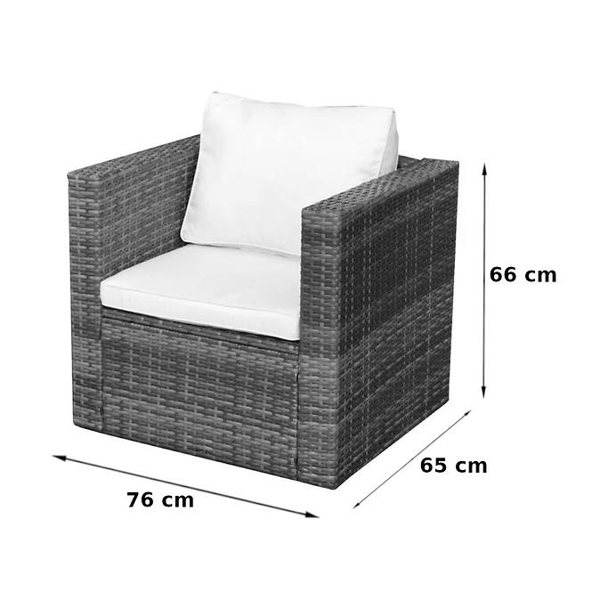 Garten ecksofa 4 teile Cezar anthrazit