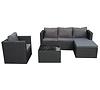 Garten ecksofa 4 teile Cezar schwarz