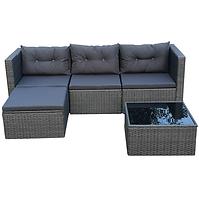 Garten ecksofa 5 teile Holiday anthrazit