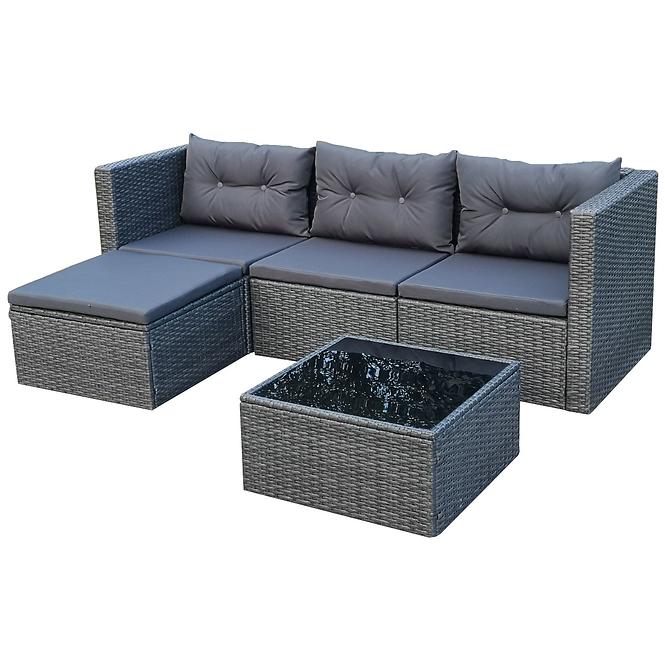 Garten ecksofa 5 teile Holiday anthrazit