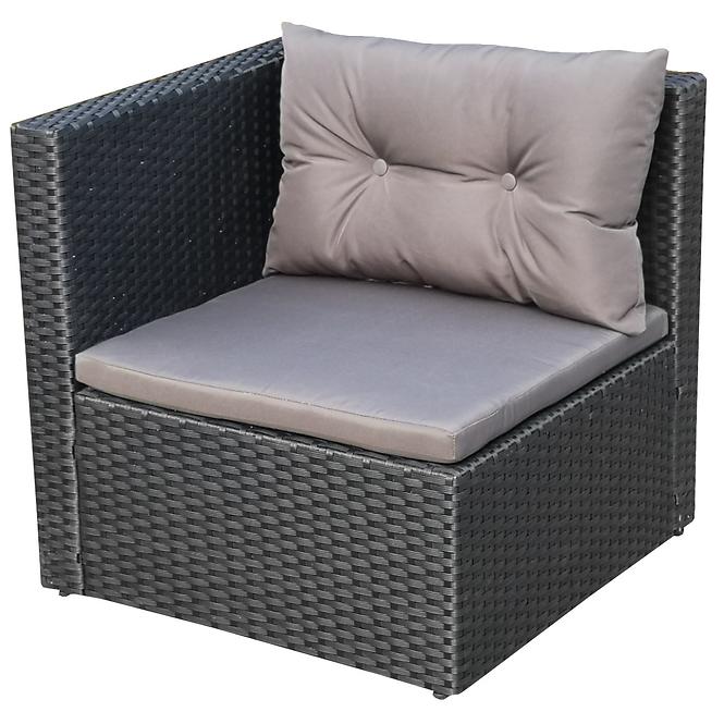 Garten ecksofa 5 teile Holiday schwarz