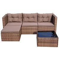 Garten ecksofa 5 teile Holiday karamell