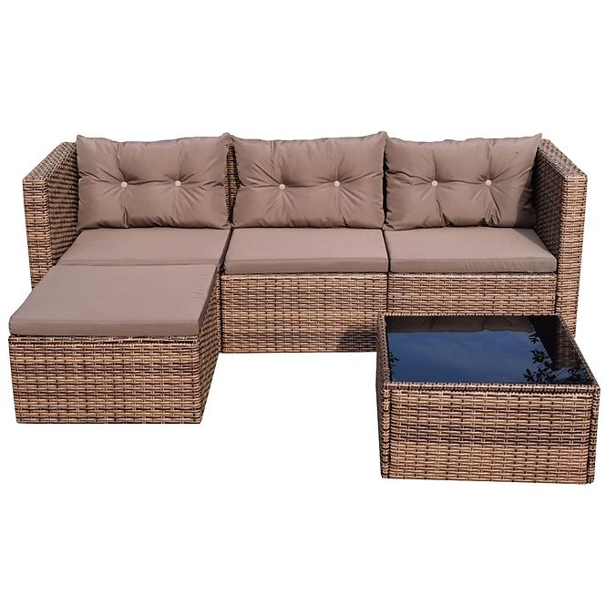 Garten ecksofa 5 teile Holiday karamell