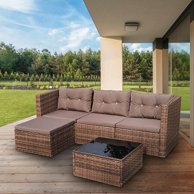 Garten ecksofa 5 teile Holiday karamell