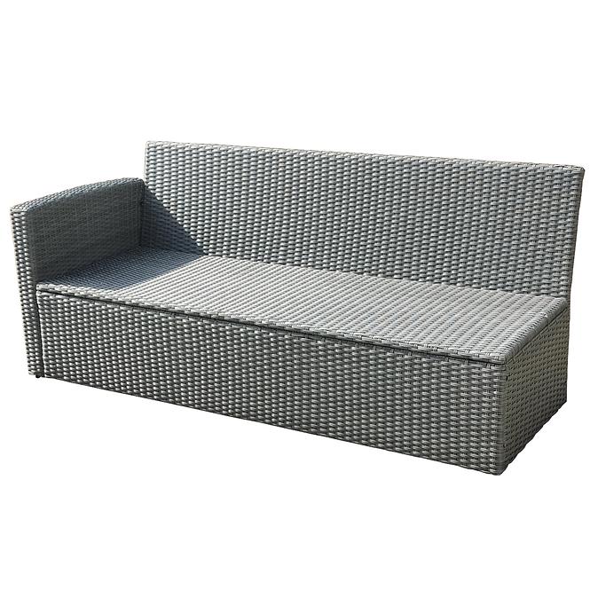 Garten ecksofa technorattan Toscana grau