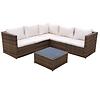 Garten ecksofa 6 teile Sofia beige