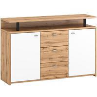 Kommode Pesaro 130cm Weiß/ Eiche Wotan