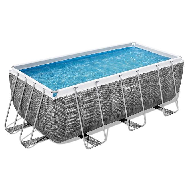 Rechteckiger Pool Rattan 4.12x2.01x1.22m 56722 Zubehör