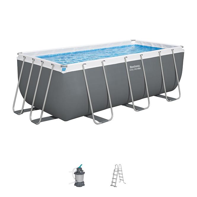Rechteckiger Pool 4.12x2.01x1.22m 56457 Zubehör