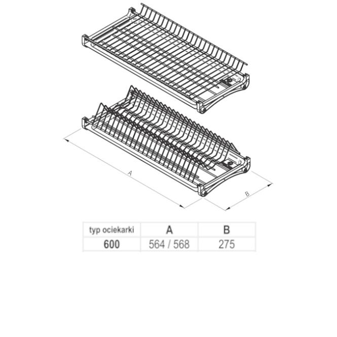 Standard Abtropffläche 3 60 Chrom WE06.0726.01.062