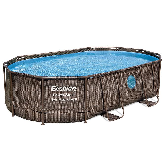 Oval Pool Rattan 4.88x3.05x1.07m rattan 56946 Zubehör