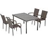 Gartenmöbel Set Technorattan Haiti 1+4 grau