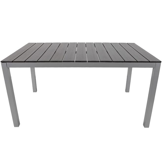 Polywood Tisch Silber/Schwarz 150x90cm