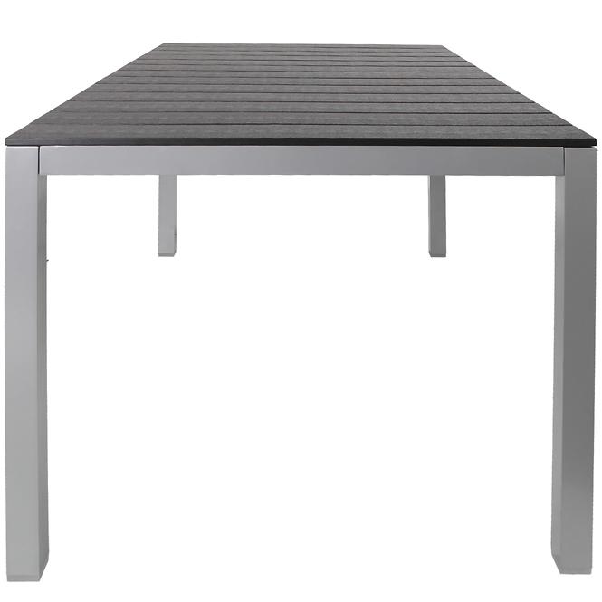 Polywood Tisch Silber/Schwarz 150x90cm