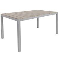 Polywood tisch silber/taupe 150x90cm