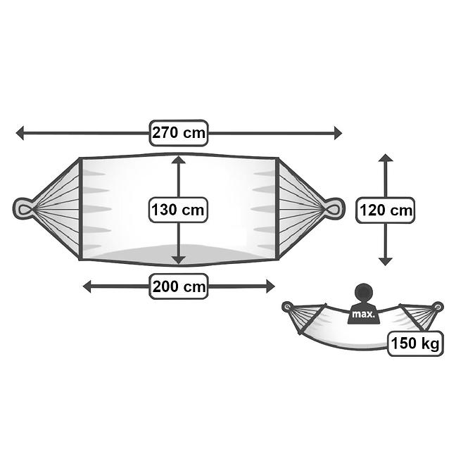 Hängematte gestreift 200x130
