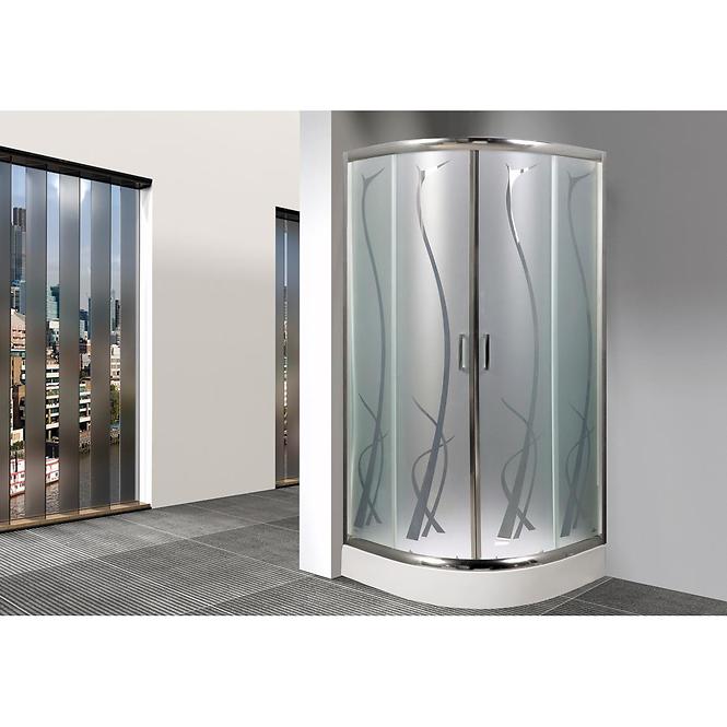 Duschkabine Paros 90/185 Glas Bemalen-Chrom