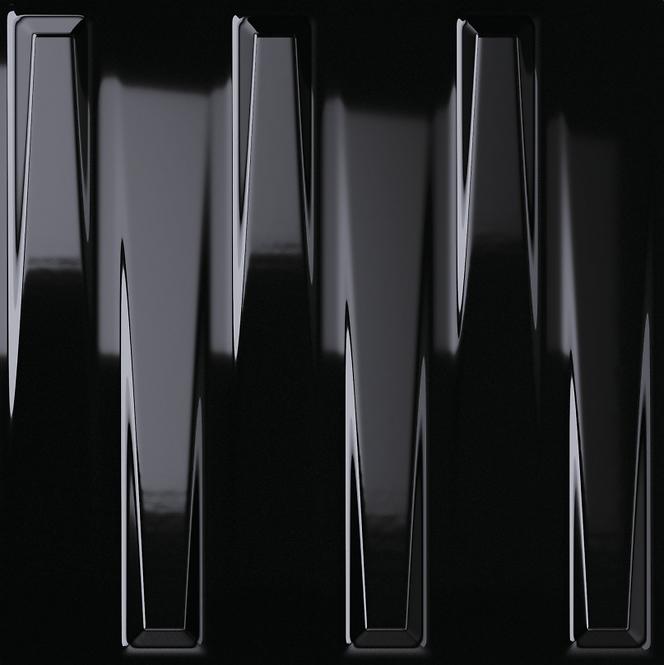 Dekorfliese Dutton Black Gloss 25/25