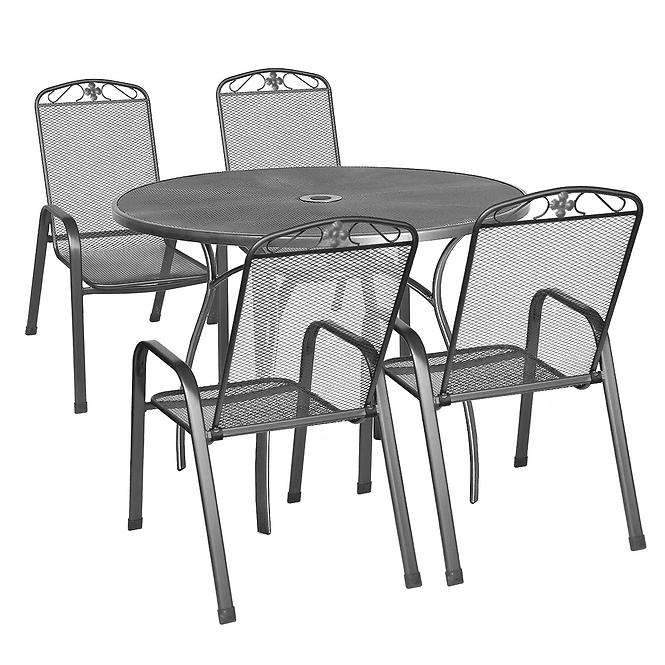 Garten Metallstuhl 57.5x65x92 cm