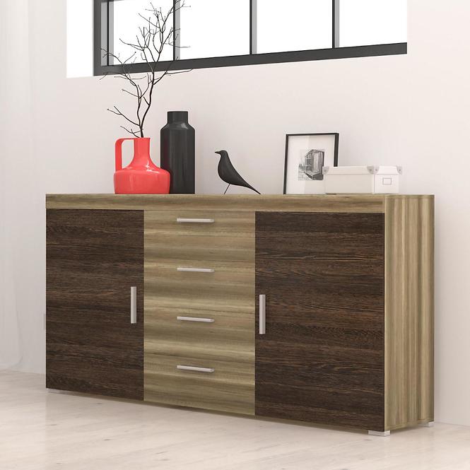 Kommode Tom 150cm Country Grau/Arusha Venge