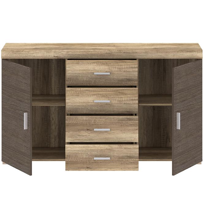 Kommode Tom 150cm Country Grau/Arusha Venge