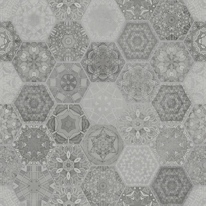 Bodenfliese Patchwork hexagon grey 60/60 REKT.