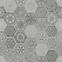 Bodenfliese Patchwork hexagon grey 60/60 REKT.,2