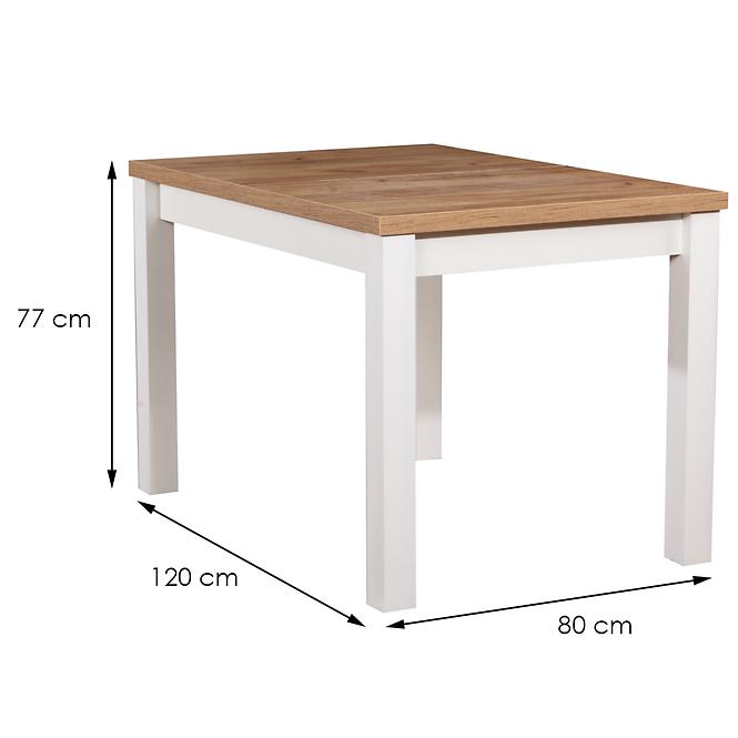 Essentisch ST30 120X80 dab Wotan/Weiß