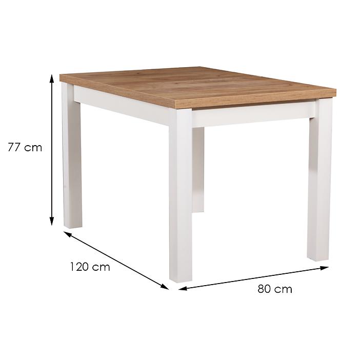 Essentisch ST30 120X80 dab Wotan/Weiß