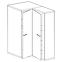 Eckschrank Mediolan 85x102,5cm Natural Hikora,6