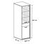 Vitrine Mediolan 49,5cm Board Natural Hikora, L,6