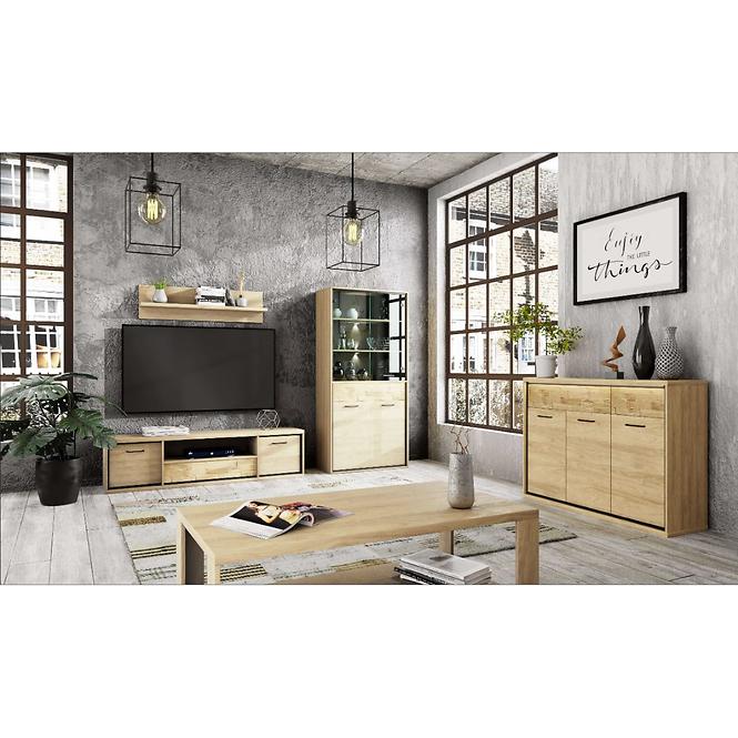 Vitrine Mediolan 49,5cm Board Natural Hikora, P