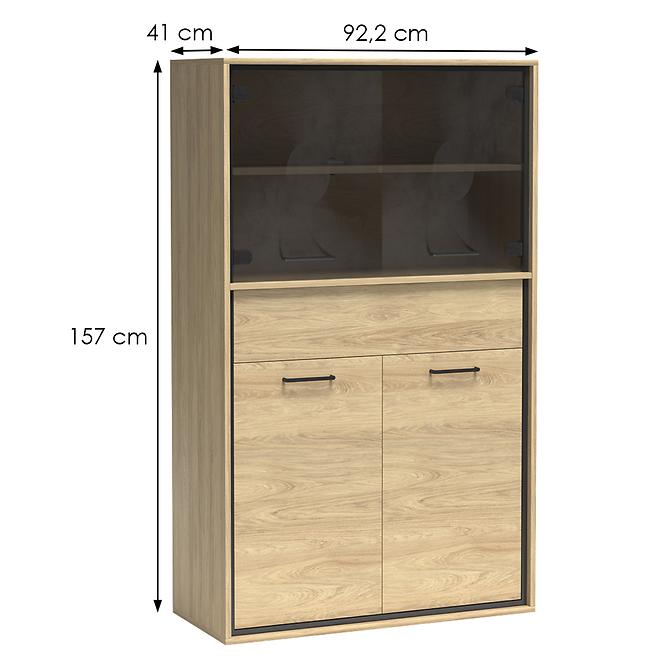 Vitrine Mediolan 92,2cm Natural Hikora