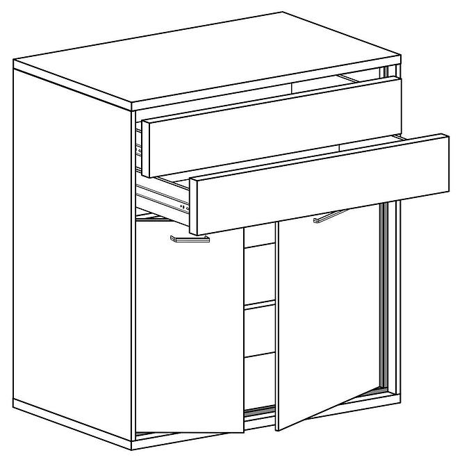 Kommode Mediolan 92,2cm Natural Hikora