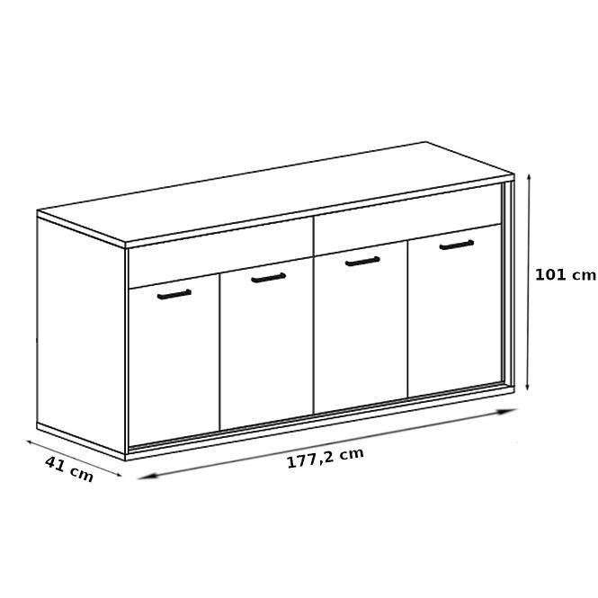 Kommode Mediolan 177,2cm Natural Hikora