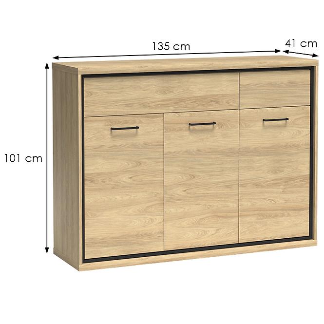 Kommode Mediolan 135cm Natural Hikora