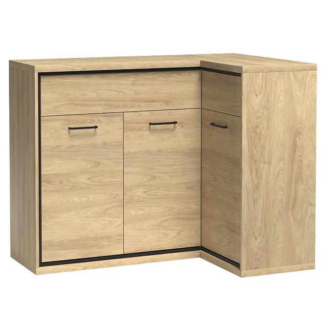 Eckekommode Mediolan 127,5x85cm Natural Hikora