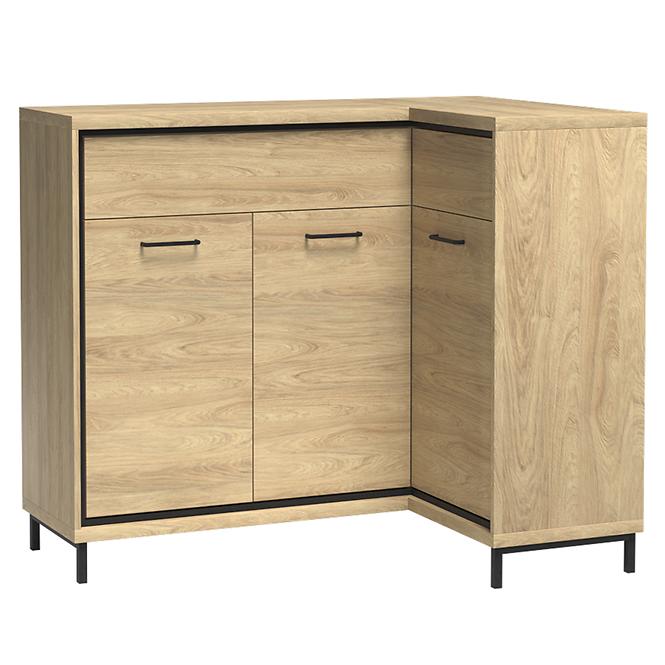 Eckekommode Mediolan 127,5x85cm Natural Hikora