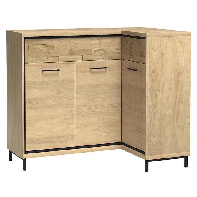 Eckekommode Mediolan 127,5x85cm Board Natural Hikora
