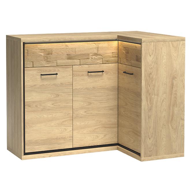Eckekommode Mediolan 127,5x85cm Board Natural Hikora