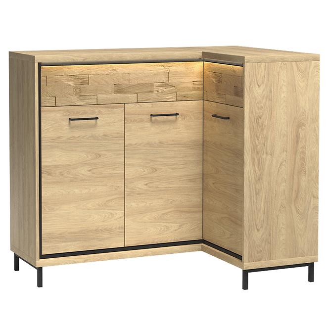 Eckekommode Mediolan 127,5x85cm Board Natural Hikora