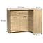 Eckekommode Mediolan 127,5x85cm Board Natural Hikora,5