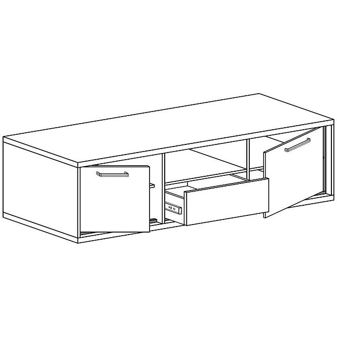 Tv Tisch Mediolan 139cm Board Natural Hikora
