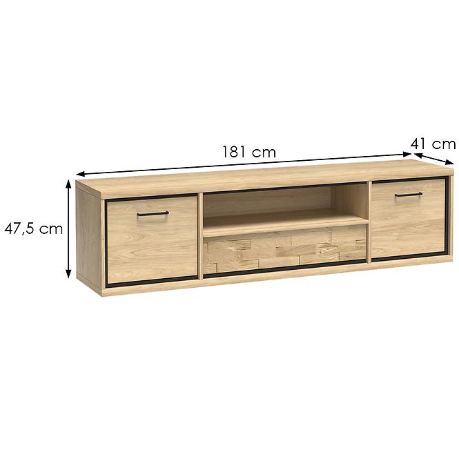Tv Tisch Mediolan 181cm Board Natural Hikora