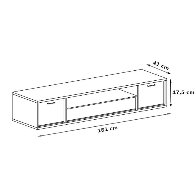 Tv Tisch Mediolan 181cm Board Natural Hikora